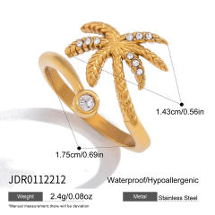 Summer holiday beach style stainless steel rings