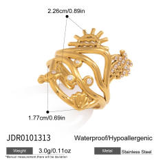 Summer holiday beach style stainless steel rings