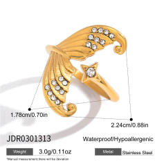 Summer holiday beach style stainless steel rings