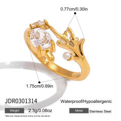 Summer holiday beach style stainless steel rings
