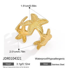 Summer holiday beach style stainless steel rings