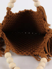 New Cotton Rope Hand-Woven Handbag for Seaside Vacation
