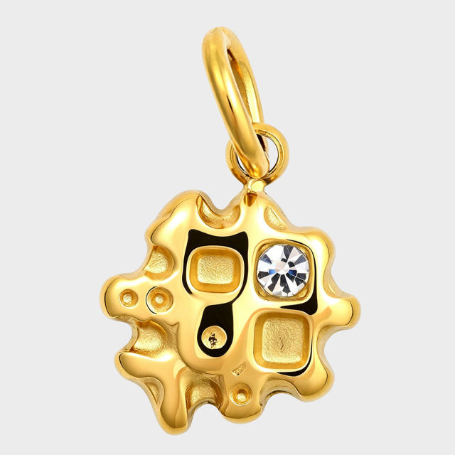 316L enamel Cute Unicorn Baking Cookie Fun Keychain stainless steel charm diy jewelry accessory