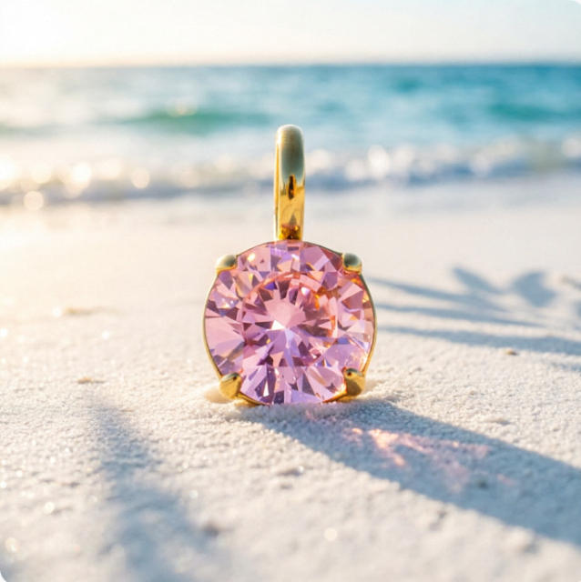 Stainless Steel Mixed Zircon Pendants Geometric Shape Gold and Silver Charms DIY Jewelry Accessories
