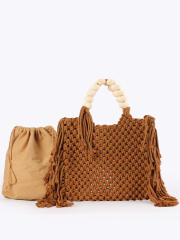 New Cotton Rope Hand-Woven Handbag for Seaside Vacation