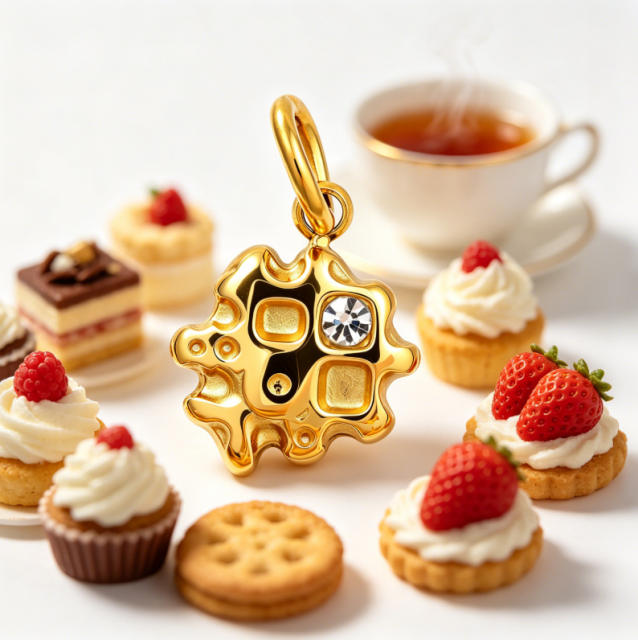 316L enamel Cute Unicorn Baking Cookie Fun Keychain stainless steel charm diy jewelry accessory