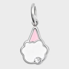 316L enamel Cute Unicorn Baking Cookie Fun Keychain stainless steel charm diy jewelry accessory