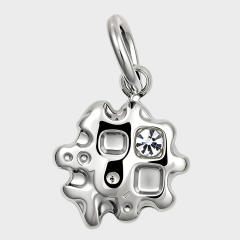 316L enamel Cute Unicorn Baking Cookie Fun Keychain stainless steel charm diy jewelry accessory