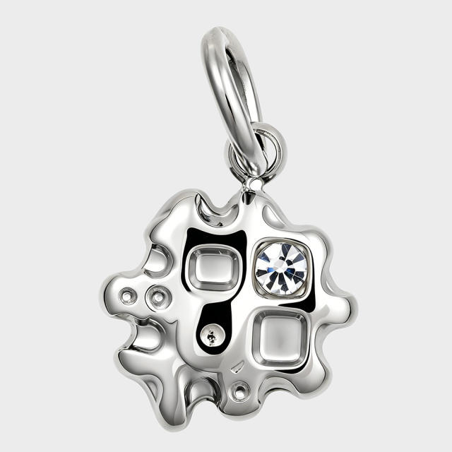 316L enamel Cute Unicorn Baking Cookie Fun Keychain stainless steel charm diy jewelry accessory