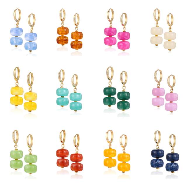 Hot-Selling Multi-Color Exaggerated Resin Earrings
