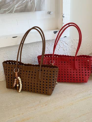 Summer hollow out colorful tote bag beach bag