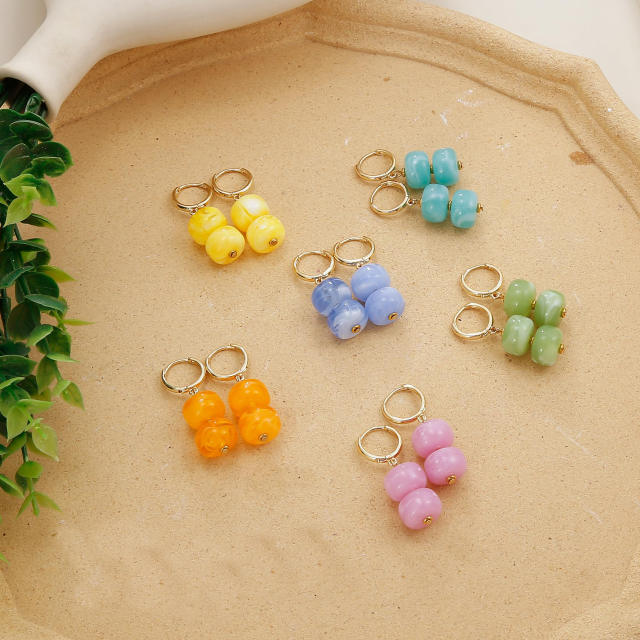 Hot-Selling Multi-Color Exaggerated Resin Earrings