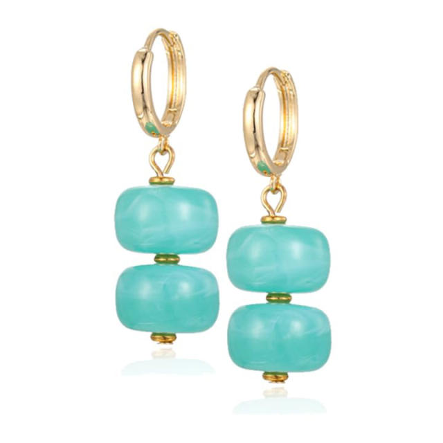 Hot-Selling Multi-Color Exaggerated Resin Earrings