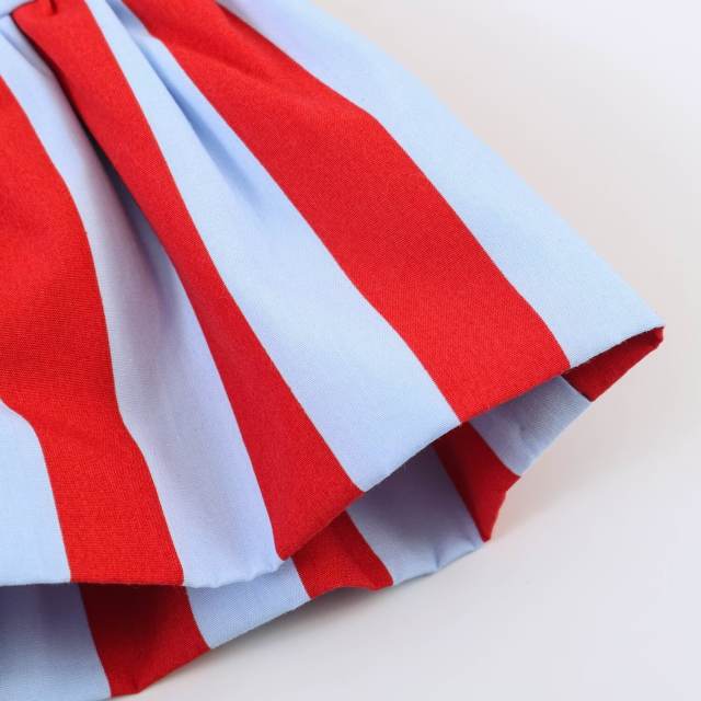 Women's Clothing French Style Bow Decorated Striped Sleeveless Shirt