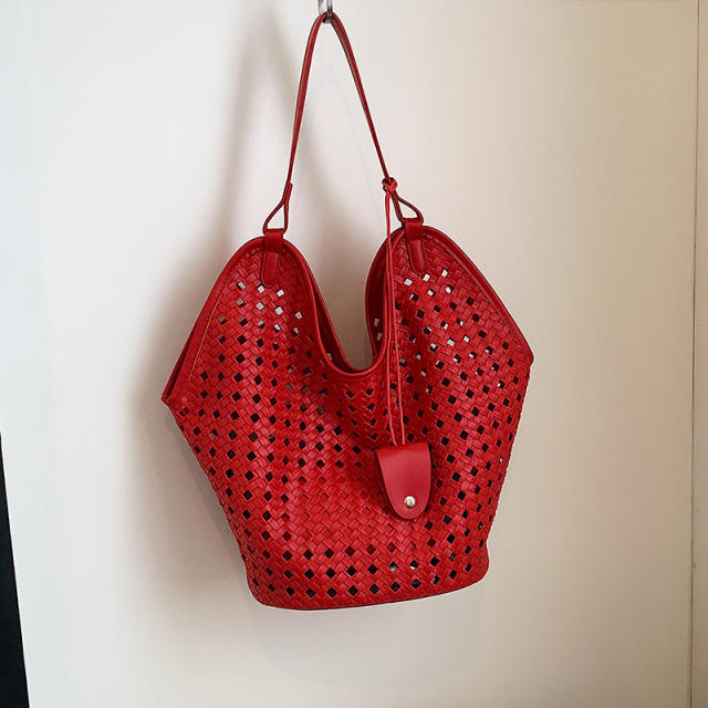 Unique Hollow-Out Woven Tote Bag 2026 New Model Shoulder Underarm Bag