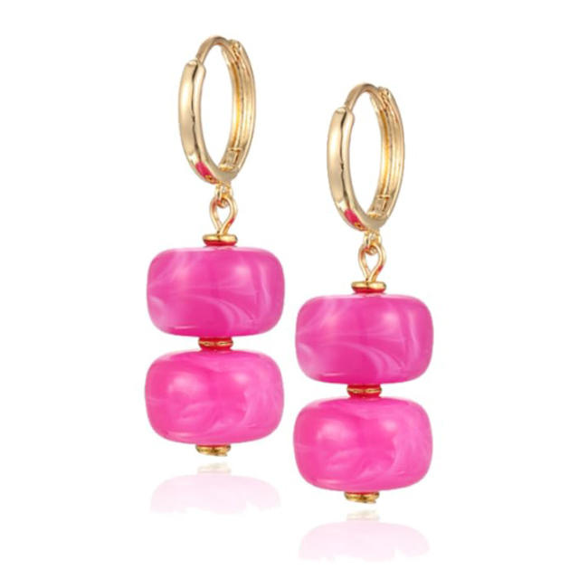 Hot-Selling Multi-Color Exaggerated Resin Earrings