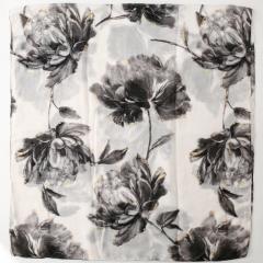 Summer Large lotus flower with gold foil stamping scarf shawl