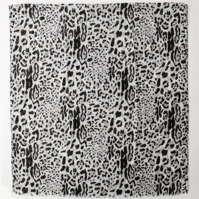 Classic black white leopard grain pattern women scarf