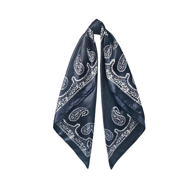 90cm classic paisley pattern square satin scarf headscarf