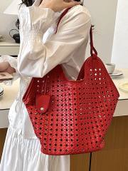 Unique Hollow-Out Woven Tote Bag 2026 New Model Shoulder Underarm Bag
