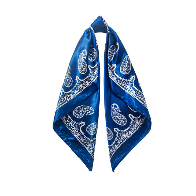 90cm classic paisley pattern square satin scarf headscarf