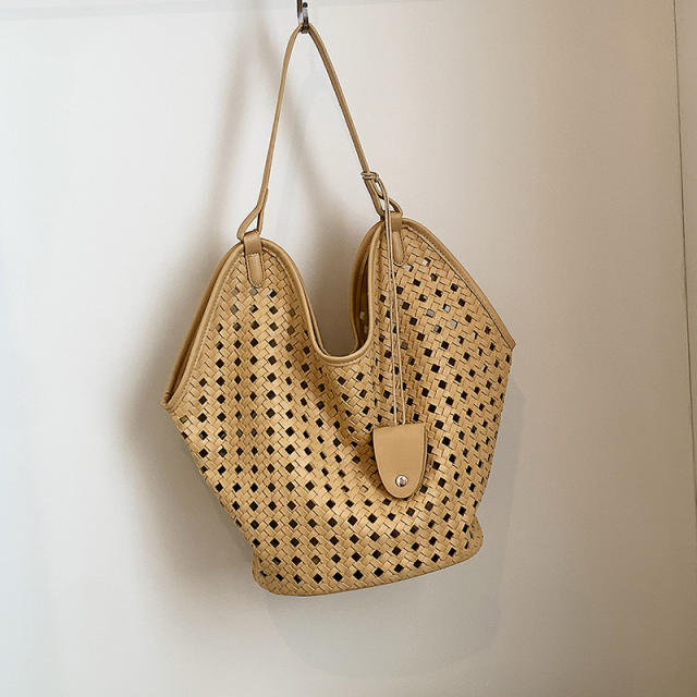 Unique Hollow-Out Woven Tote Bag 2026 New Model Shoulder Underarm Bag
