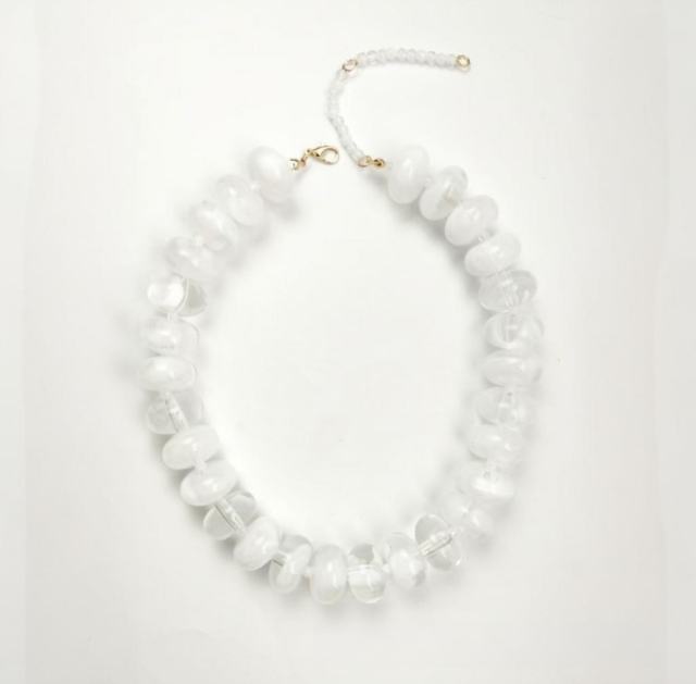 New Acrylic Color Smudged Beaded Necklace Dopamine Accessories Fashionista Casual Necklace
