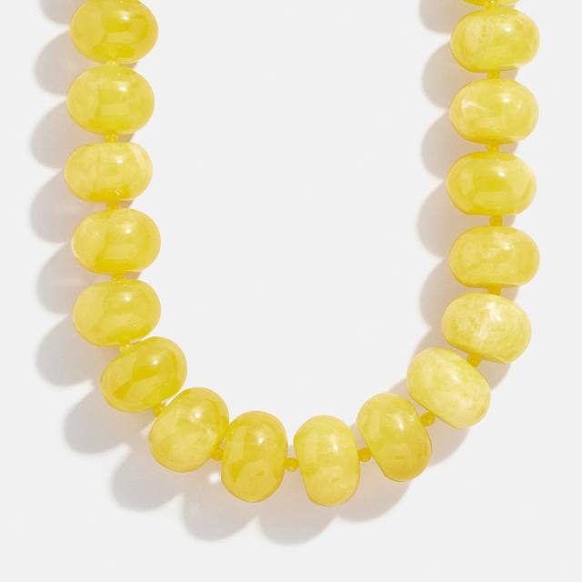 New Acrylic Color Smudged Beaded Necklace Dopamine Accessories Fashionista Casual Necklace