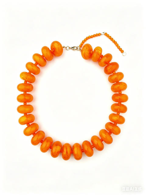 New Acrylic Color Smudged Beaded Necklace Dopamine Accessories Fashionista Casual Necklace