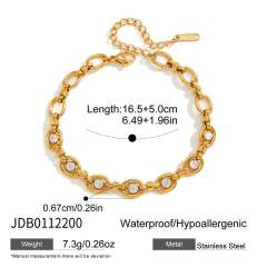Elegant Zircon Handmade Chain Tassel Long Earrings stainless steel bracelet earrings set