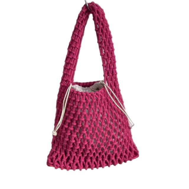 Candy-Colored Straw Bag Mini Handbag Korean Style Ins Wrist Woven Bag Small Bag