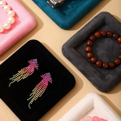 Velvet Jewelry Tray for Rings Earrings Necklaces Bracelets Selection Tray