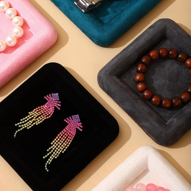 Velvet Jewelry Tray for Rings Earrings Necklaces Bracelets Selection Tray