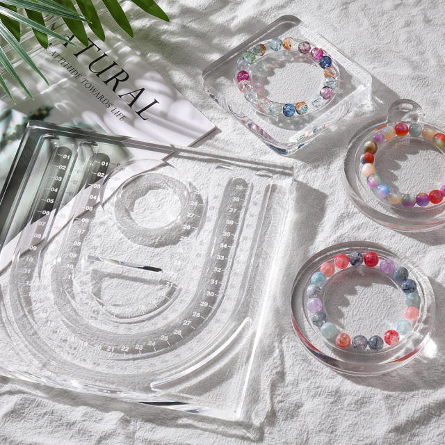 Acrylic Jewelry Display Tray Bracelet and Bead Selection Tray Jewelry Storage and Viewing Tray