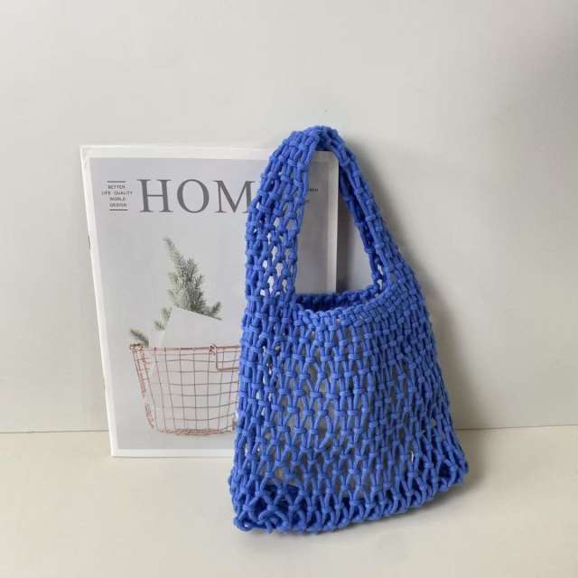 Candy-Colored Straw Bag Mini Handbag Korean Style Ins Wrist Woven Bag Small Bag