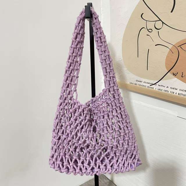 Candy-Colored Straw Bag Mini Handbag Korean Style Ins Wrist Woven Bag Small Bag