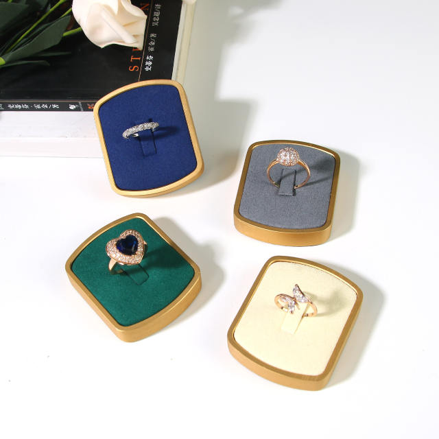 Microfiber Velvet One-Ring Stand Metal Jewelry Stand Jewelry Store Display