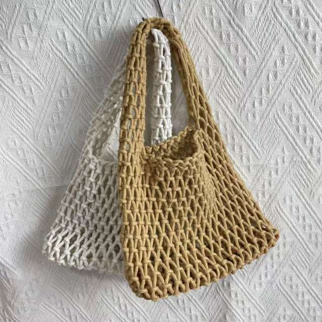 Candy-Colored Straw Bag Mini Handbag Korean Style Ins Wrist Woven Bag Small Bag