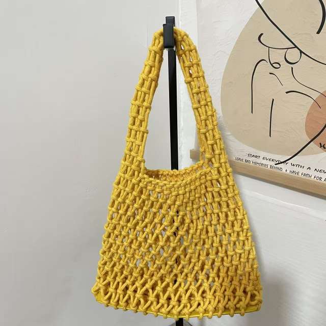 Candy-Colored Straw Bag Mini Handbag Korean Style Ins Wrist Woven Bag Small Bag