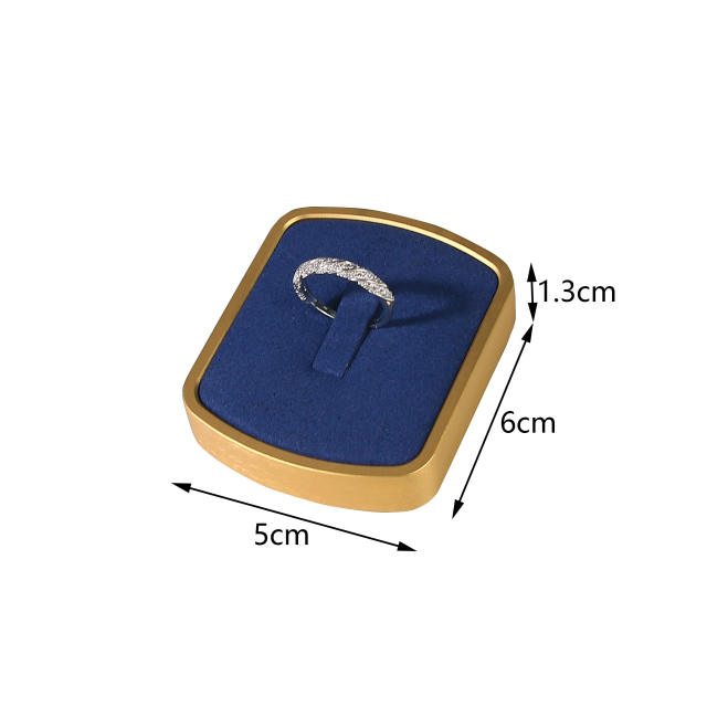 Microfiber Velvet One-Ring Stand Metal Jewelry Stand Jewelry Store Display