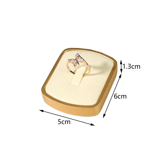 Microfiber Velvet One-Ring Stand Metal Jewelry Stand Jewelry Store Display