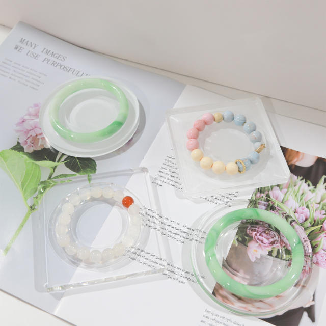 Acrylic Jewelry Display Tray Bracelet and Bead Selection Tray Jewelry Storage and Viewing Tray