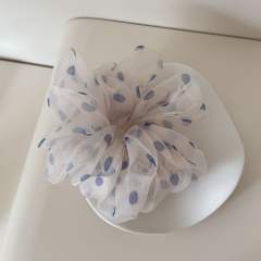 Summer super large polka dots mesh scrunchies for women