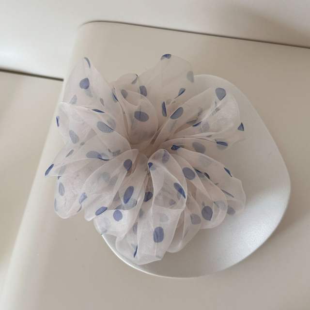 Summer super large polka dots mesh scrunchies for women