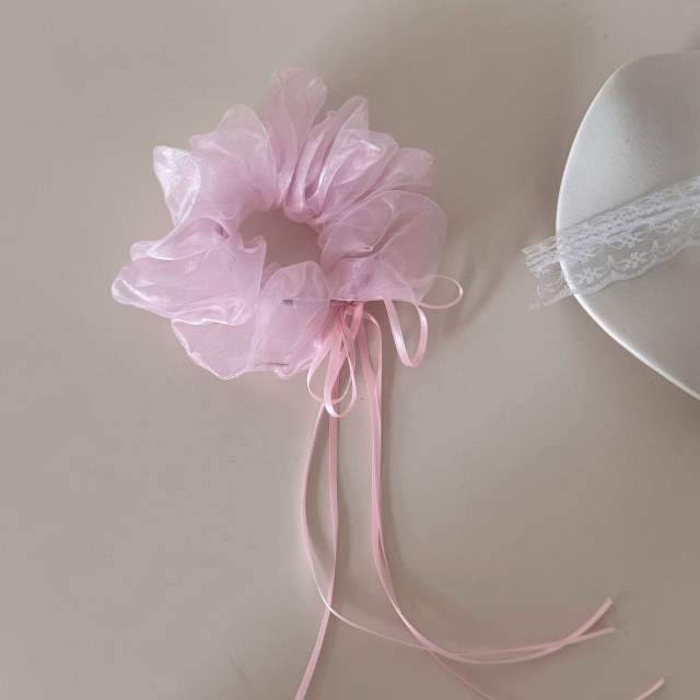 Korean fashion sweet mesh big size scrunchies