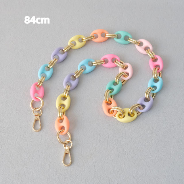Fashionable Pig Nose Candy-Colored Phone Chain Multicolor Mixed Resin Chain Acrylic Bag Chain Single Shoulder Crossbody Chain