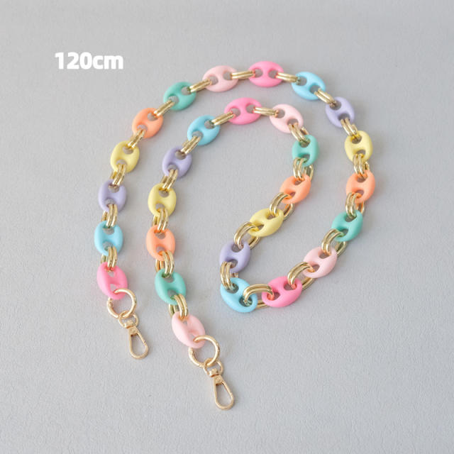 Fashionable Pig Nose Candy-Colored Phone Chain Multicolor Mixed Resin Chain Acrylic Bag Chain Single Shoulder Crossbody Chain