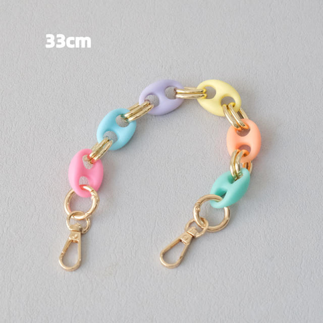 Fashionable Pig Nose Candy-Colored Phone Chain Multicolor Mixed Resin Chain Acrylic Bag Chain Single Shoulder Crossbody Chain