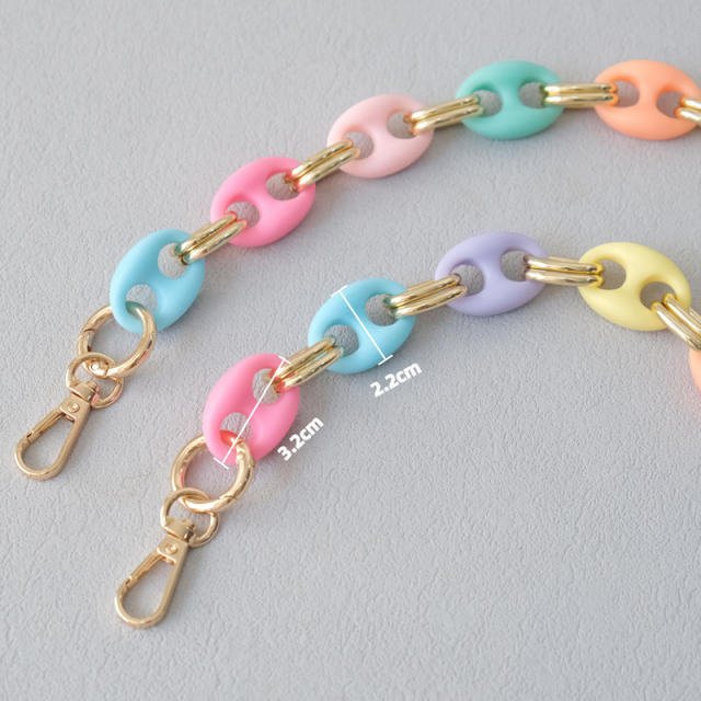 Fashionable Pig Nose Candy-Colored Phone Chain Multicolor Mixed Resin Chain Acrylic Bag Chain Single Shoulder Crossbody Chain