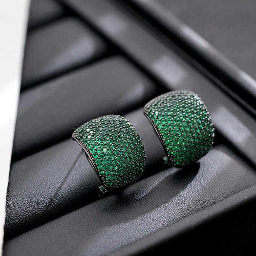 Medieval Versatile Elegant Green Zircon Earrings